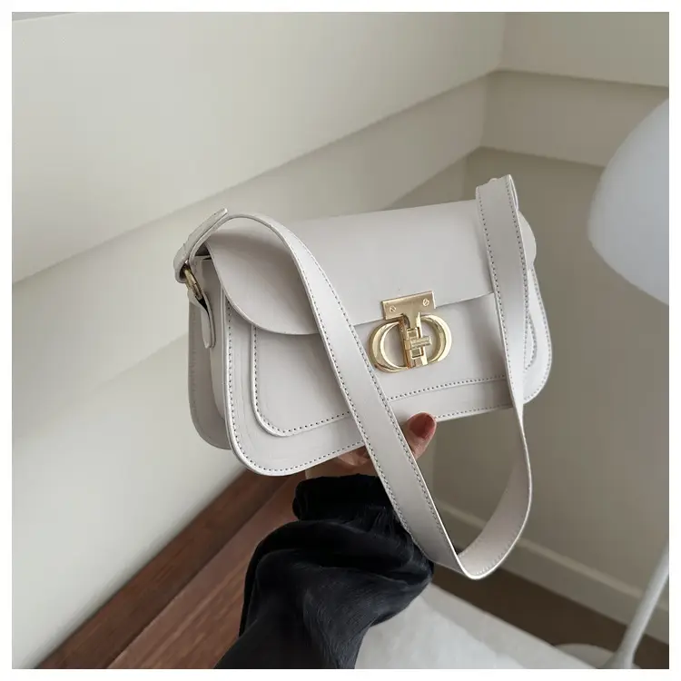 Women's Retro Brown Lock Crossbody Bag Spring New — feature 27