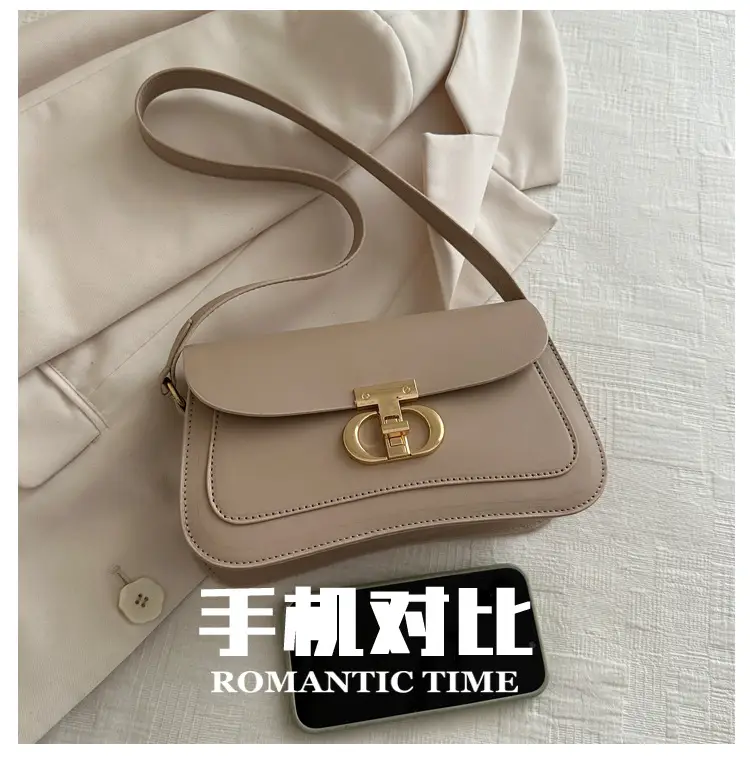 Women's Retro Brown Lock Crossbody Bag Spring New — feature 8