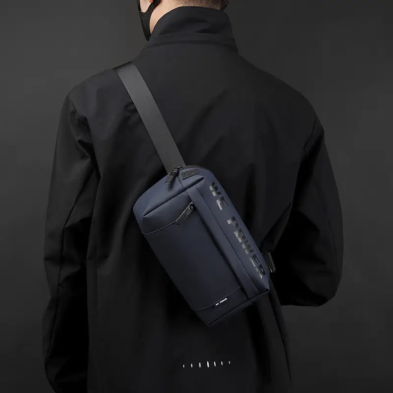 WEPOWER Men's Black Shoulder Bag Casual Messenger Bag - Image 7