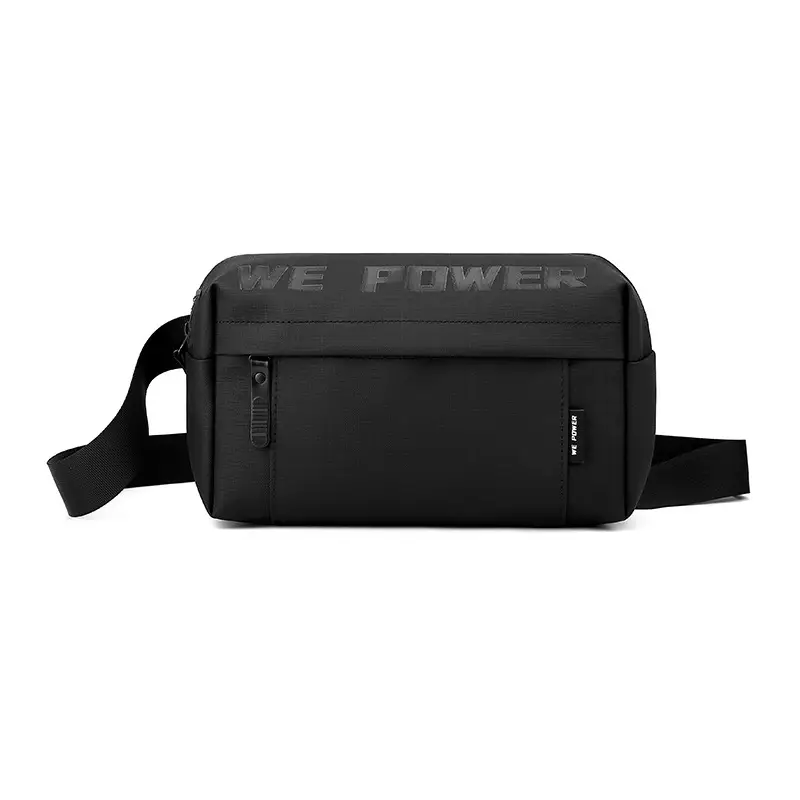 WEPOWER Men's Black Shoulder Bag Casual Messenger Bag - Image 9