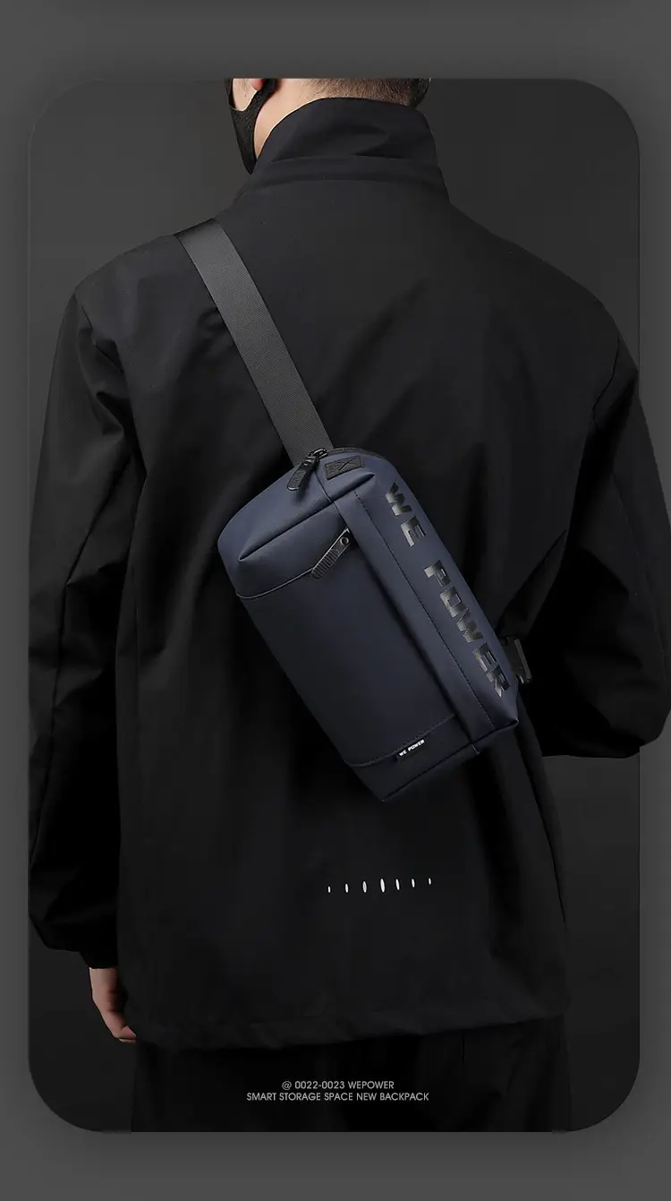WEPOWER Men's Black Shoulder Bag Casual Messenger Bag — feature 11