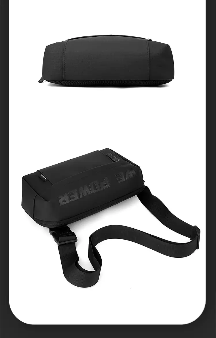 WEPOWER Men's Black Shoulder Bag Casual Messenger Bag — feature 27