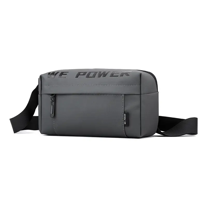 WEPOWER Men's Black Shoulder Bag Casual Messenger Bag - Image 2