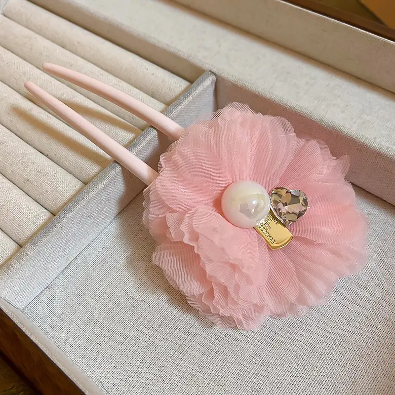 Blue Pearl Flower Tassel Hairpin for Women - Image 10