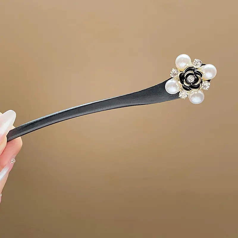 Blue Pearl Flower Tassel Hairpin for Women - Image 6