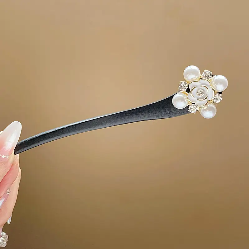Blue Pearl Flower Tassel Hairpin for Women - Image 7