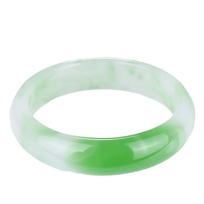 Green Jade Flat Bracelet for Women - Image 5