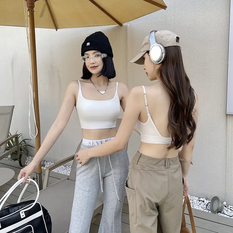 Obras beauty back underwear women's push-up bottoming vest popular strap tube top summer simple small chest beauty back