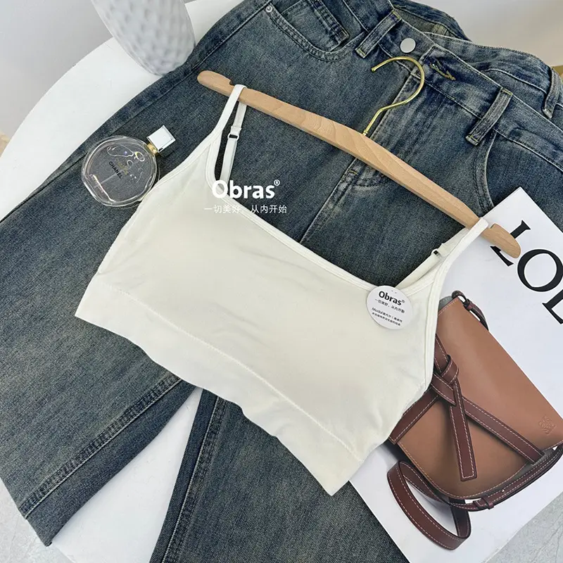 Obras beauty back underwear women's push-up bottoming vest popular strap tube top summer simple small chest beauty back