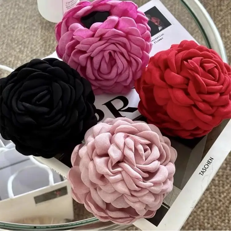 Pink French Rose Hairpin Clip for Women - Image 6