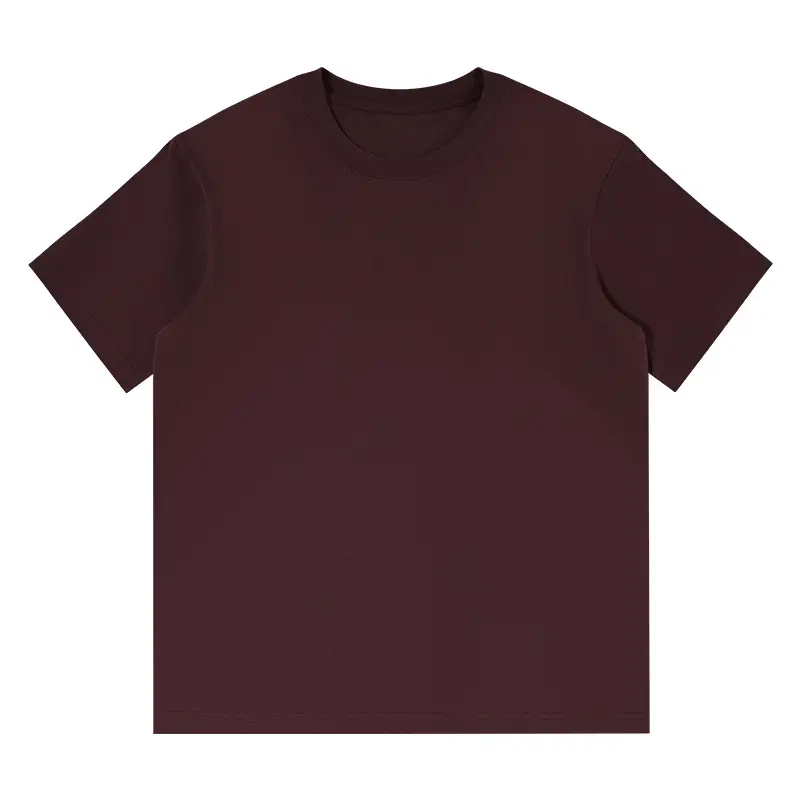 Men Cotton Navy T-Shirt Short Sleeve Plain - Image 5