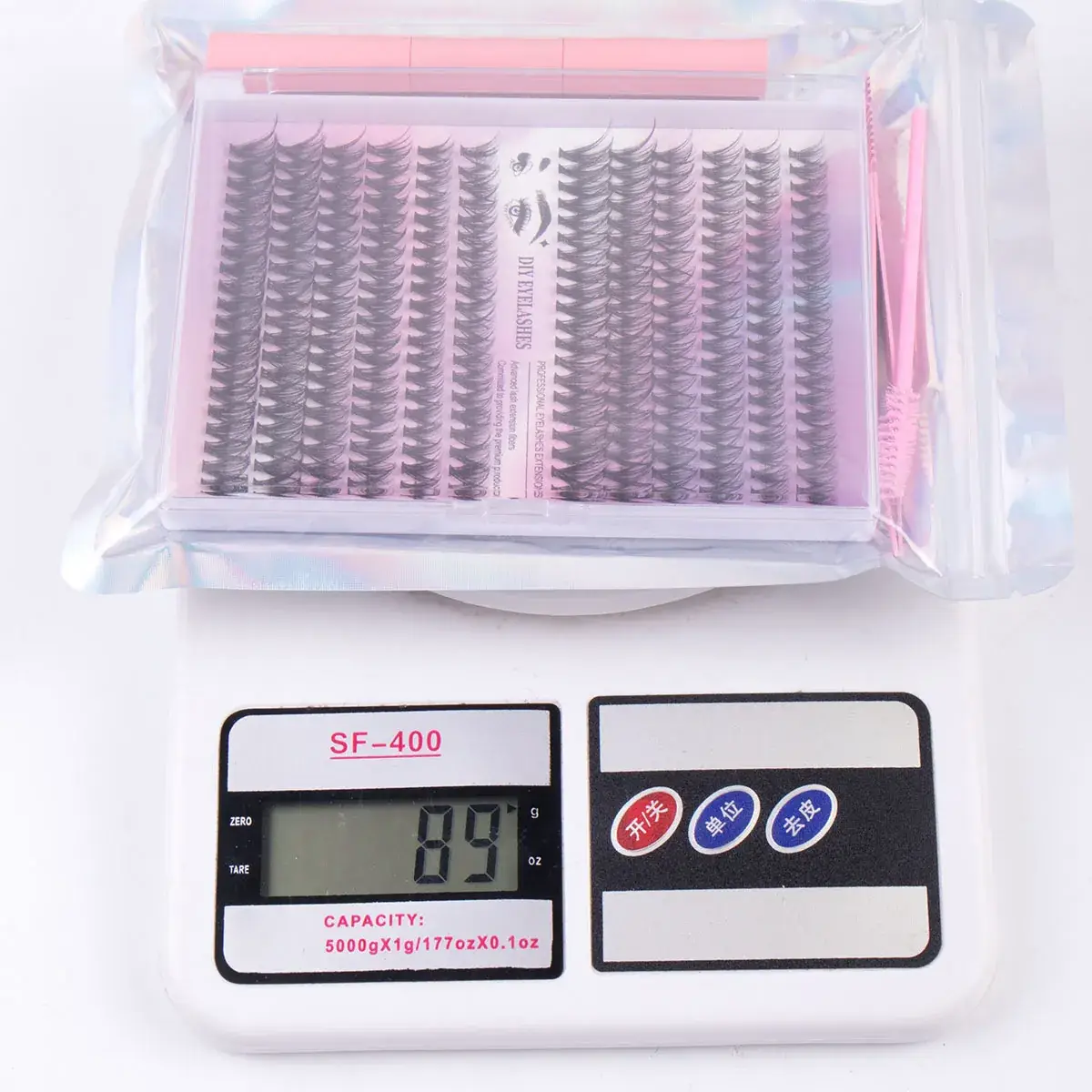 Pink False Eyelashes Set with 12 Rows & Hot Melt — feature 17