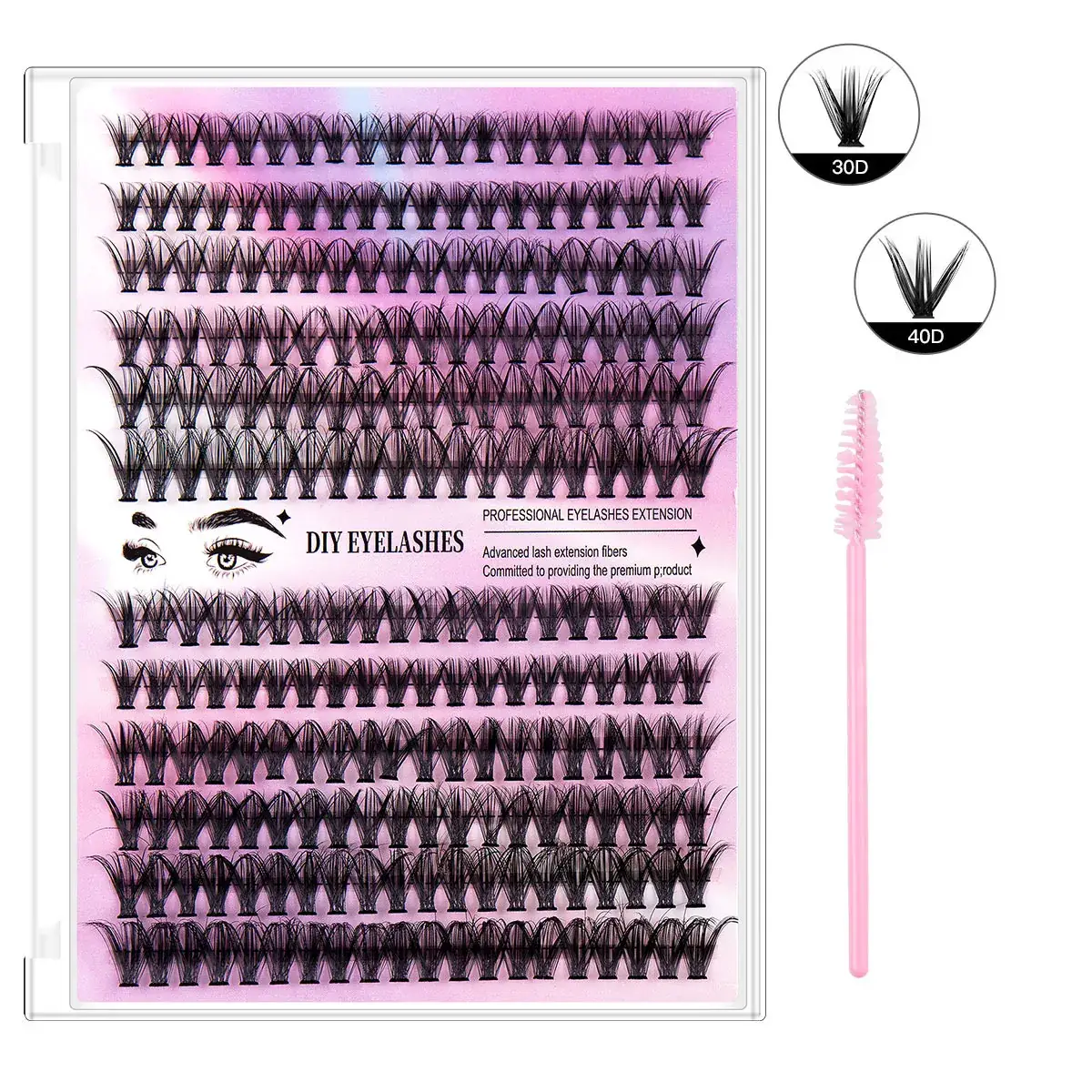 30D + 40D + pink brush