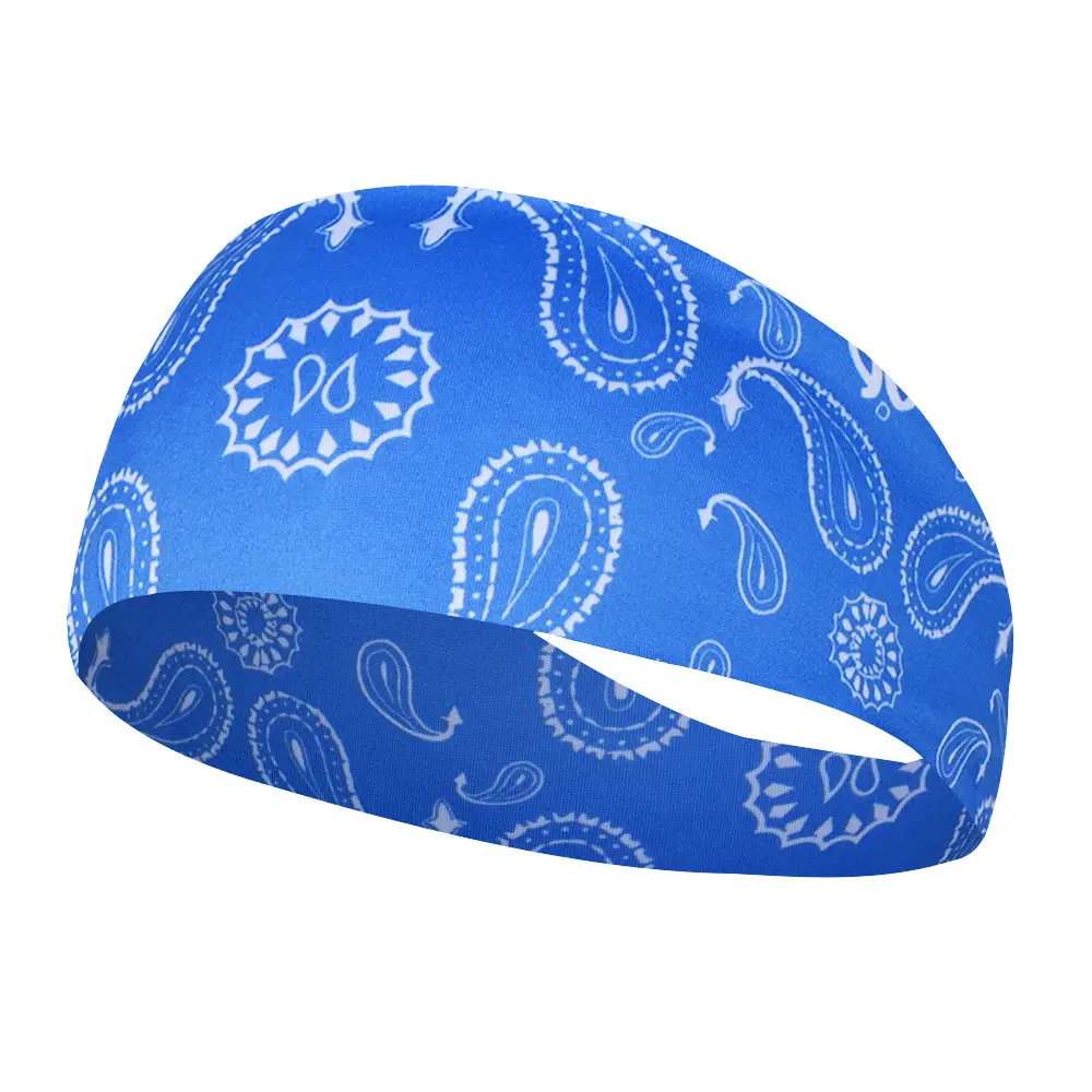 Black Paisley Sweat-Proof Running Headband - Image 3