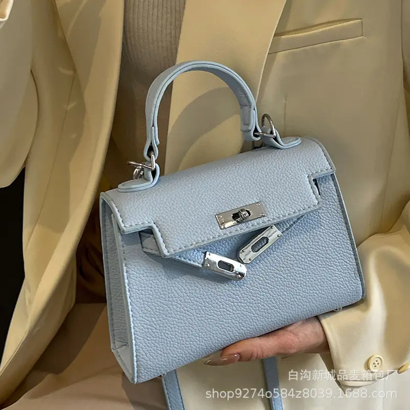 Light Blue Kelly Style Shoulder Bag for Women 2026 - Image 6