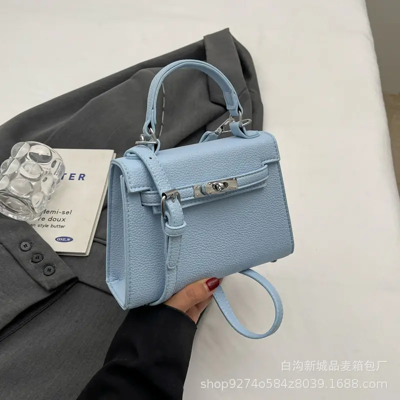 Light Blue Kelly Style Shoulder Bag for Women 2026 - Image 3