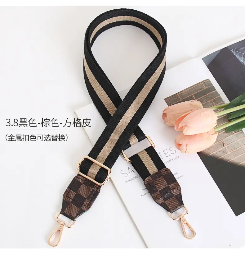 Women's Crossbody Bag with Adjustable Striped Leather Lining & Metal Clasp — feature 10