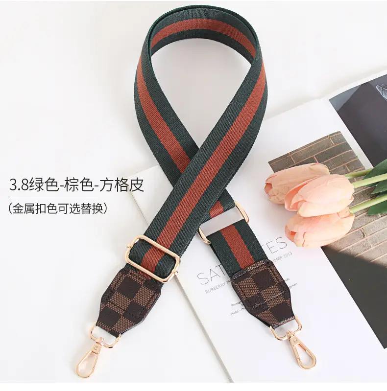 Women's Crossbody Bag with Adjustable Striped Leather Lining & Metal Clasp — feature 13