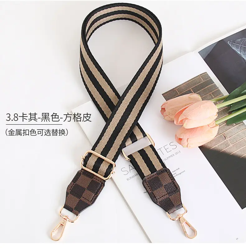 Women's Crossbody Bag with Adjustable Striped Leather Lining & Metal Clasp — feature 14