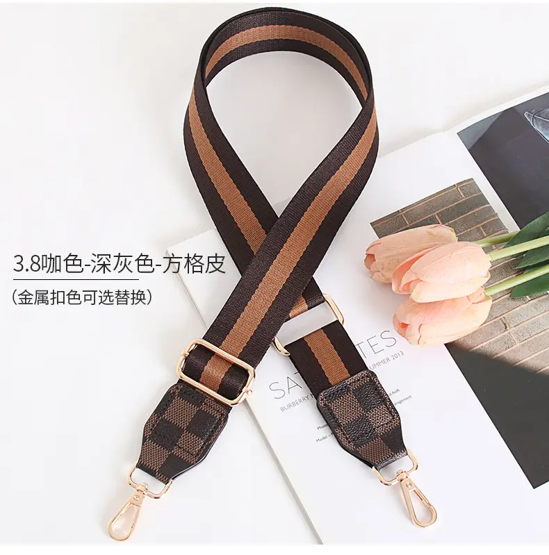 Women's Crossbody Bag with Adjustable Striped Leather Lining & Metal Clasp — feature 15