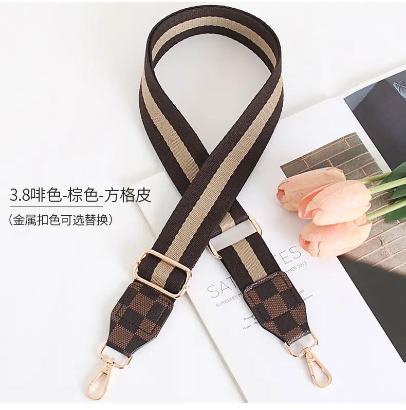 Women's Crossbody Bag with Adjustable Striped Leather Lining & Metal Clasp — feature 16