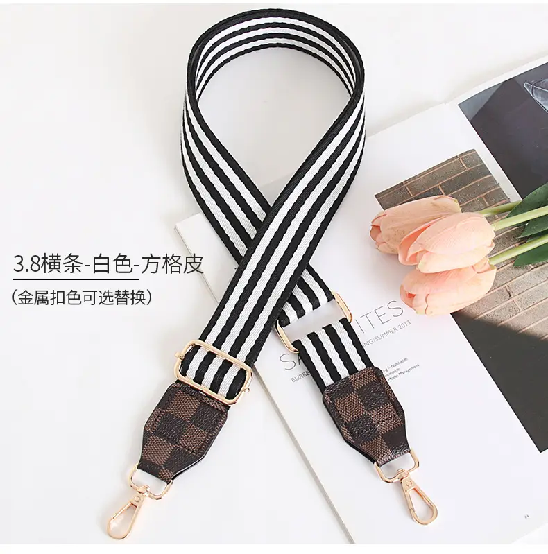 Women's Crossbody Bag with Adjustable Striped Leather Lining & Metal Clasp — feature 18