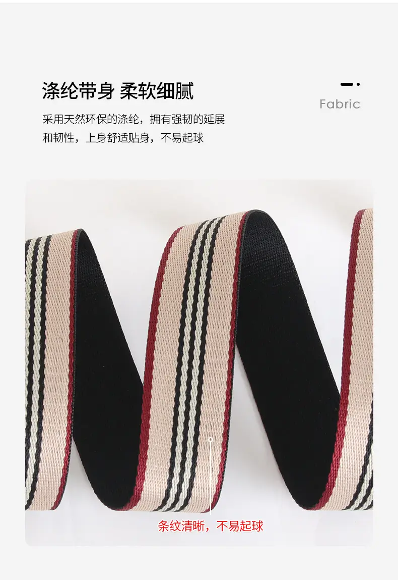 Women's Crossbody Bag with Adjustable Striped Leather Lining & Metal Clasp — feature 19