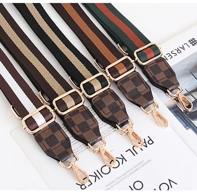 Women's Crossbody Bag with Adjustable Striped Leather Lining & Metal Clasp — feature 25