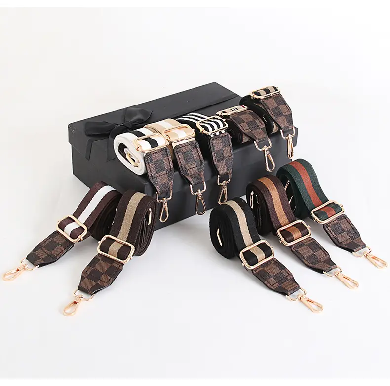 Women's Crossbody Bag with Adjustable Striped Leather Lining & Metal Clasp — feature 26