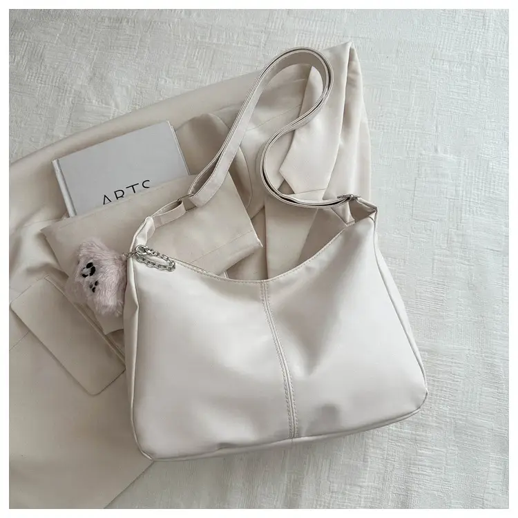 Soft PU Shoulder Bag Women Pink 2024 Spring - Image 2