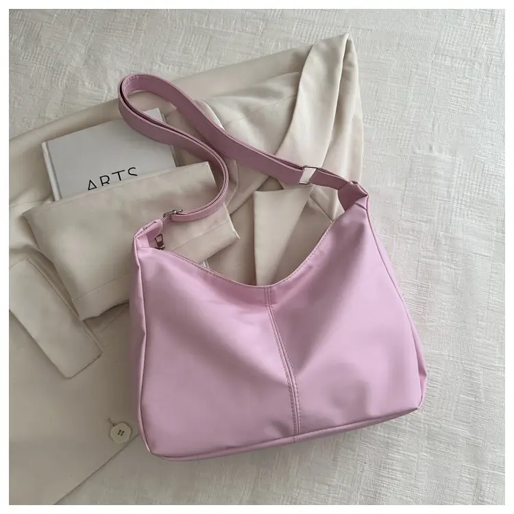 Soft PU Shoulder Bag Women Pink 2024 Spring - Image 4