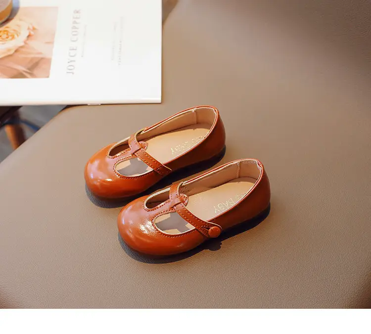 2025 Spring Korean Style Girls Leather Shoes with Buckle & Soft Sole — feature 14