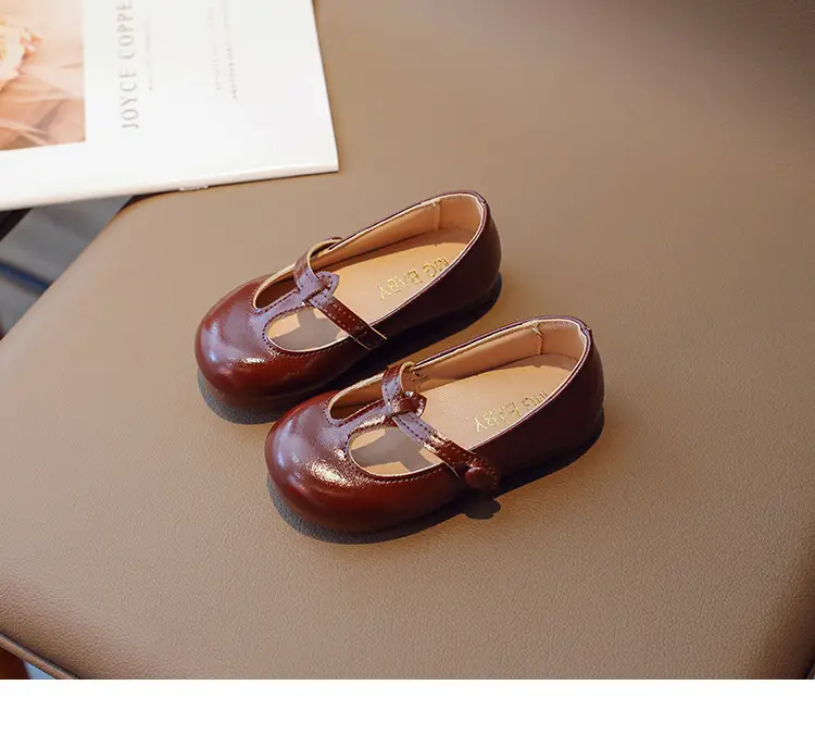2025 Spring Korean Style Girls Leather Shoes with Buckle & Soft Sole — feature 16