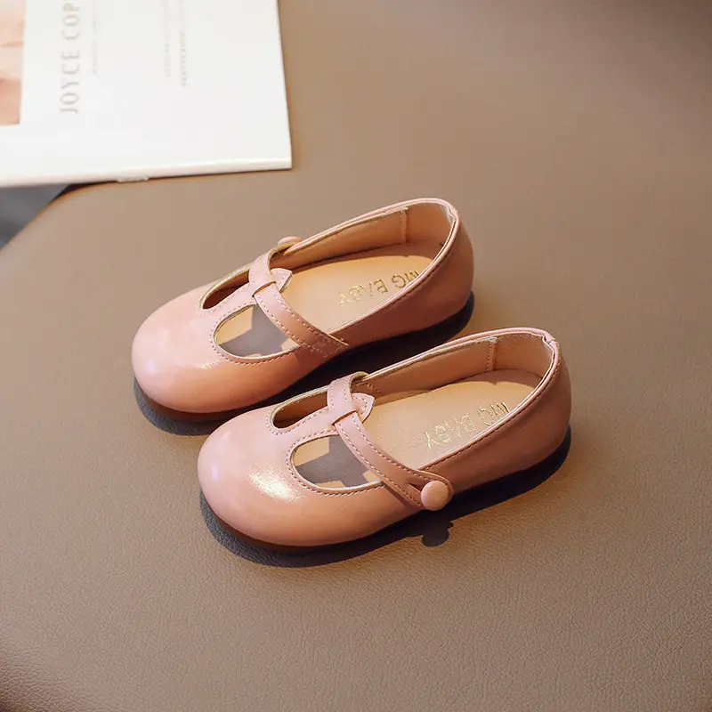 2025 Spring Korean Style Girls Leather Shoes with Buckle & Soft Sole - Image 4