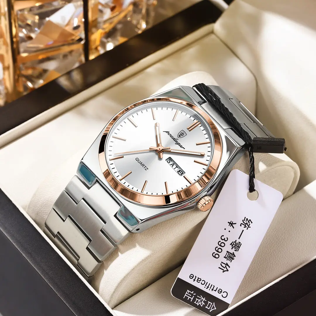 P930 rose gold white surface steel belt