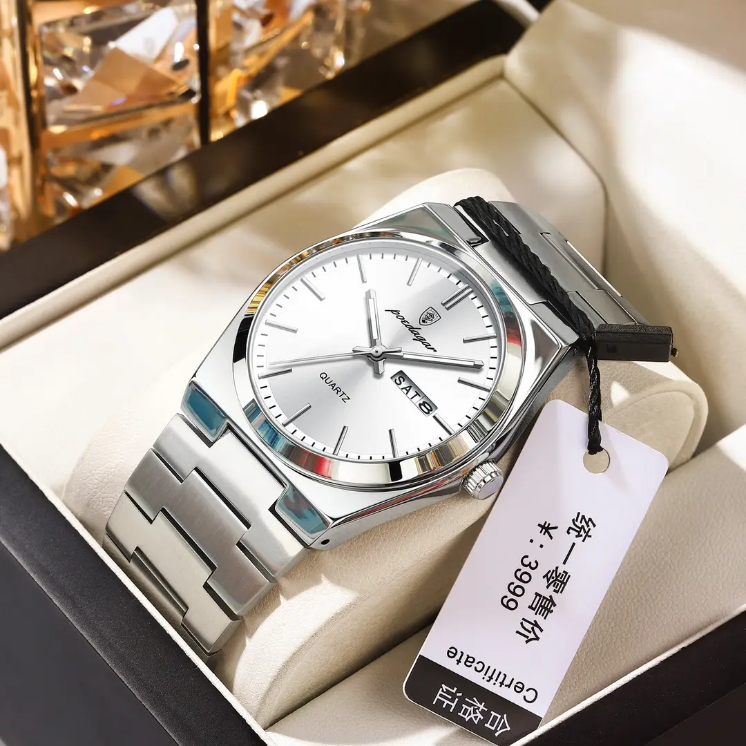Swiss brand luxury men's watch new ultra-thin waterproof quartz watch live broadcast foreign trade popular one-piece delivery