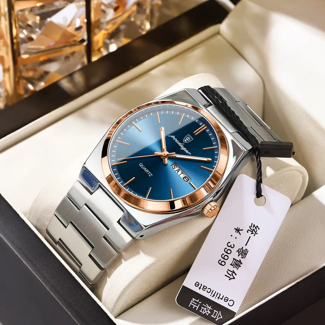 Swiss brand luxury men's watch new ultra-thin waterproof quartz watch live broadcast foreign trade popular one-piece delivery