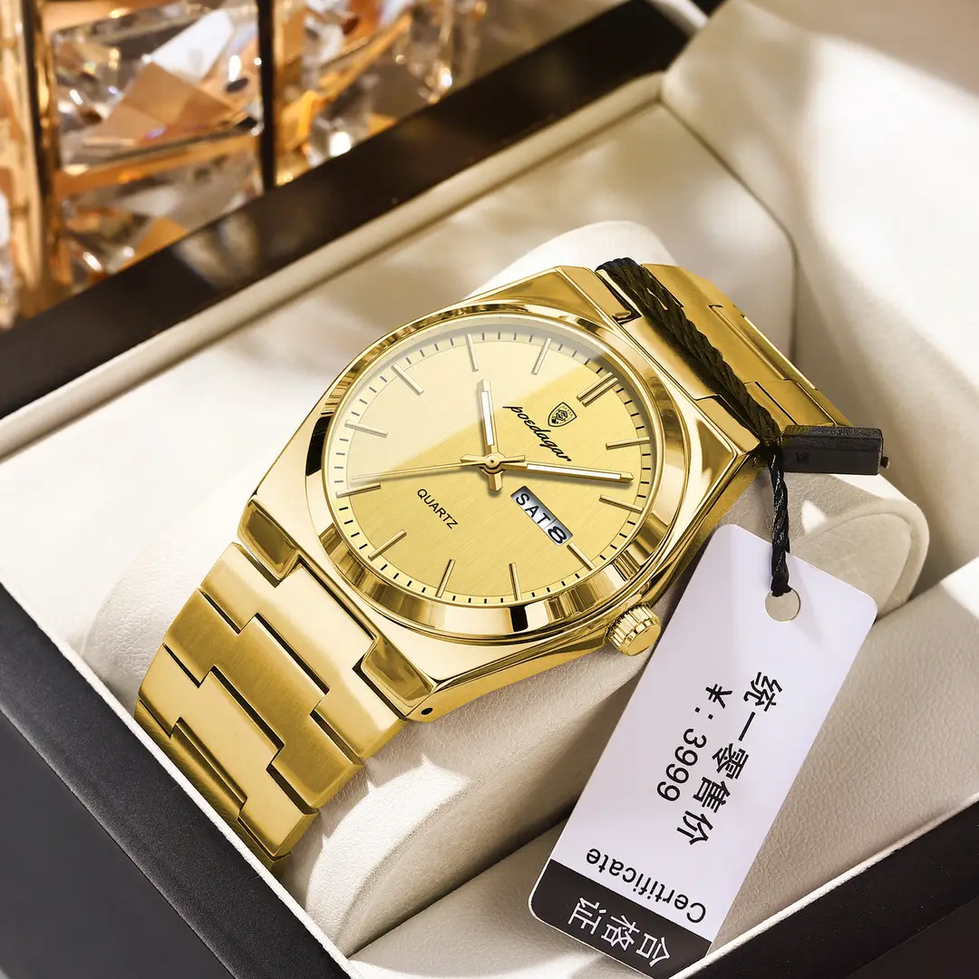 Swiss brand luxury men's watch new ultra-thin waterproof quartz watch live broadcast foreign trade popular one-piece delivery