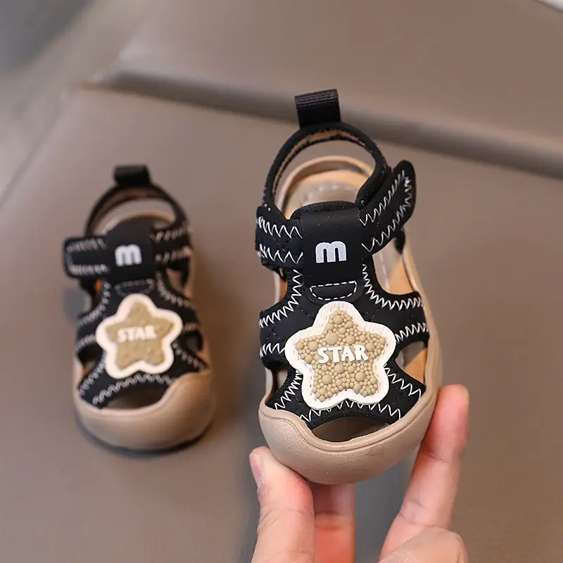Baby Sandals Summer for Boys 1-2 Years Closed Toe Anti-Kick