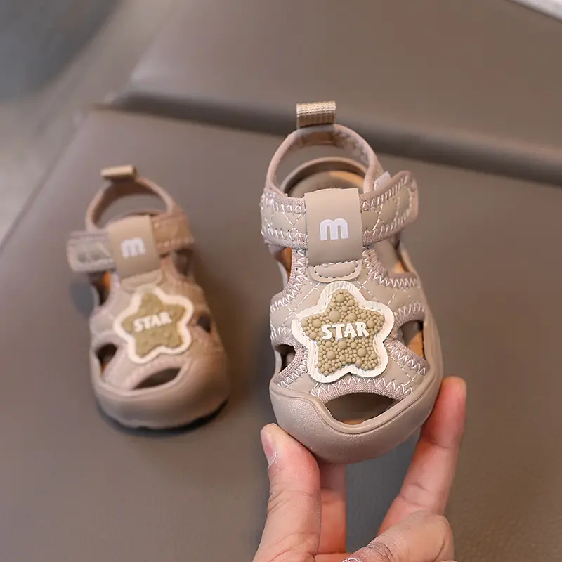 Baby Sandals Summer for Boys 1-2 Years Closed Toe Anti-Kick