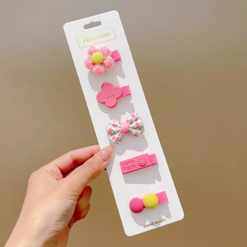 Cute Flower & Bow Baby Hair Clips for Girls - Image 2
