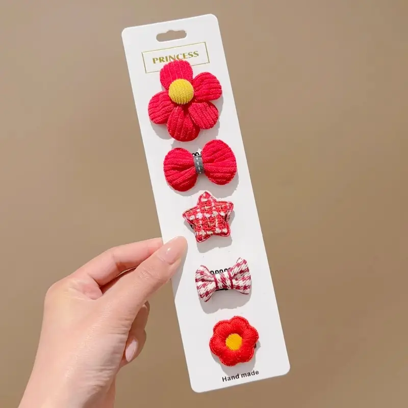 Cute Flower & Bow Baby Hair Clips for Girls - Image 7