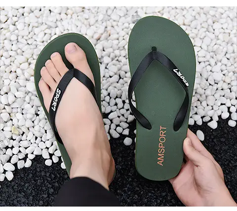 2024 Men Green PVC Flip Flops Beach Casual — feature 18