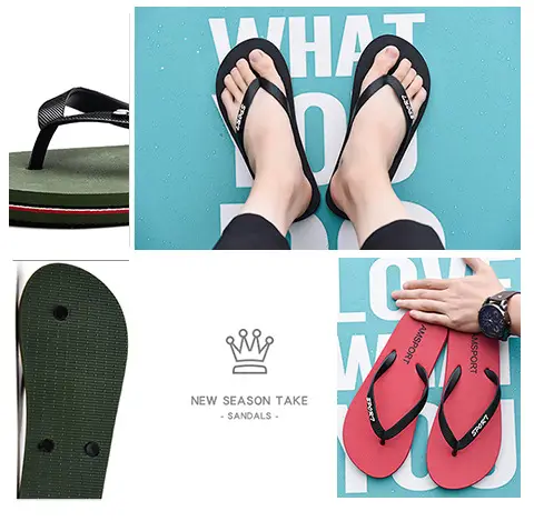 2024 Men Green PVC Flip Flops Beach Casual — feature 3