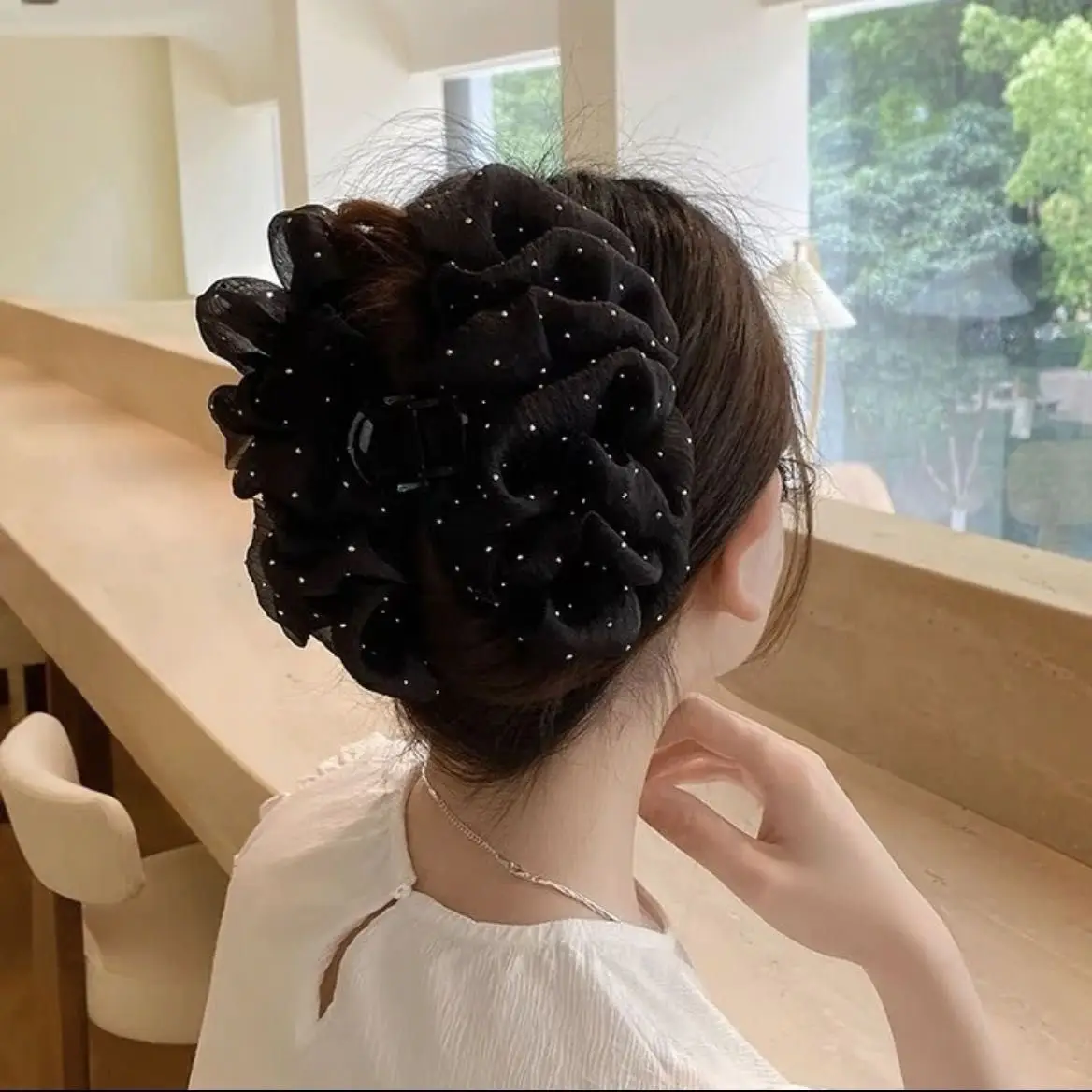 Double-sided Mesh Cloud Bubble Hair Clip Princess Bow 2024 - Image 5