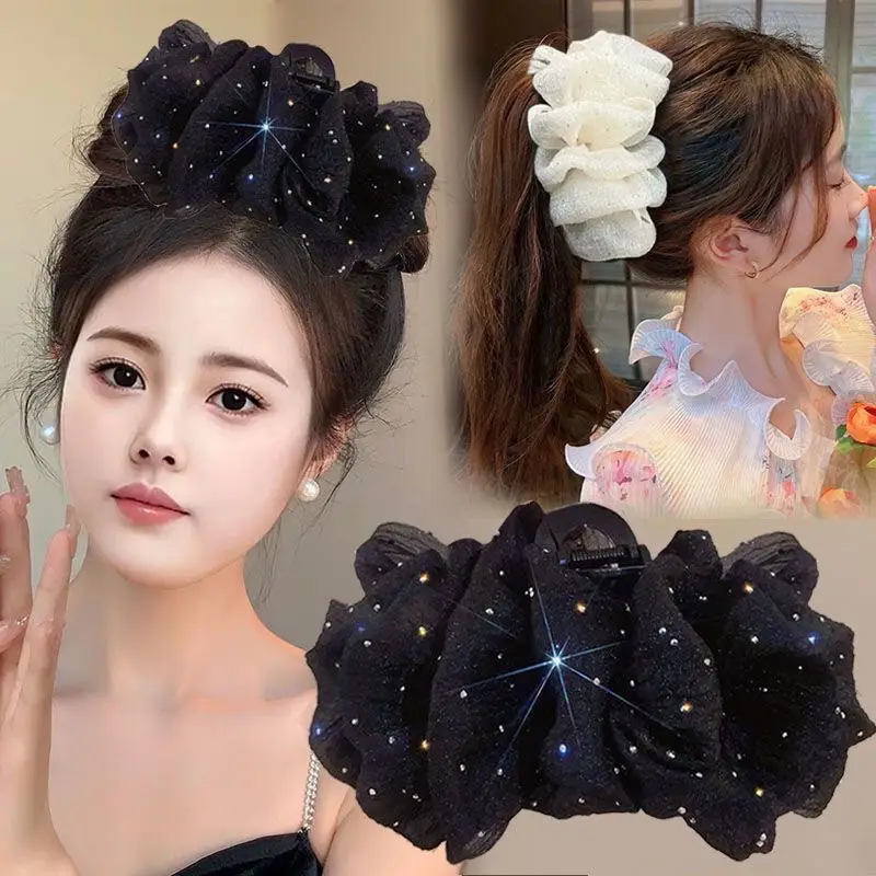 Double-sided Mesh Cloud Bubble Hair Clip Princess Bow 2024 — feature 1