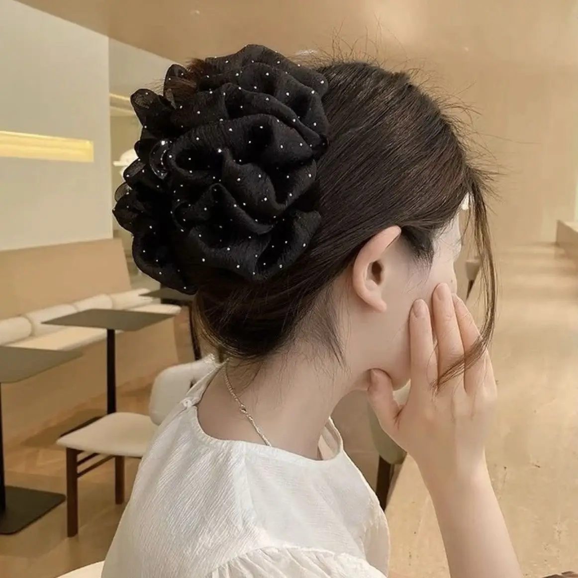 Double-sided Mesh Cloud Bubble Hair Clip Princess Bow 2024 — feature 4