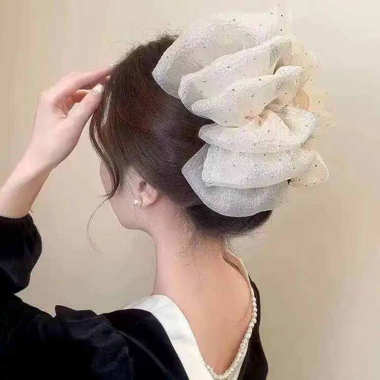 Double-sided Mesh Cloud Bubble Hair Clip Princess Bow 2024 - Image 2