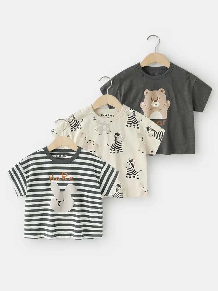 Boys Striped T-Shirt Right Euro Summer Thin - Image 16