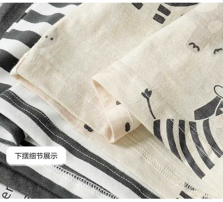 Boys Striped T-Shirt Right Euro Summer Thin — feature 24